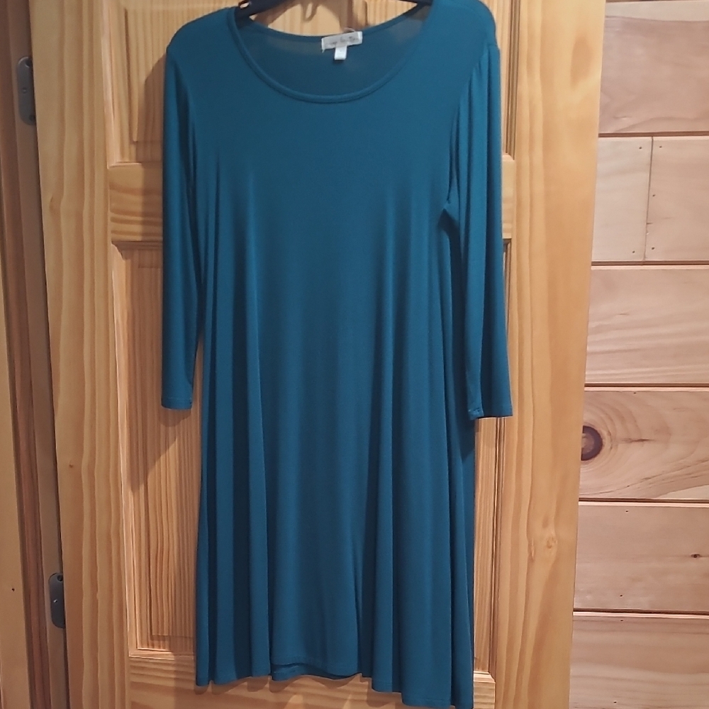 Nine Britton Teal Long Sleeve Dress